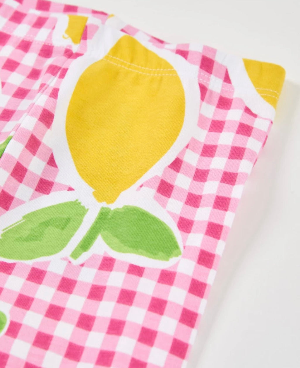 TucTuc Conjunto Camiseta Con Limón Y Legging En Fondo Vichy