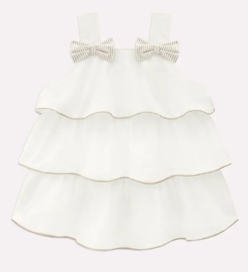Milon Set Blusa Volantes Crema