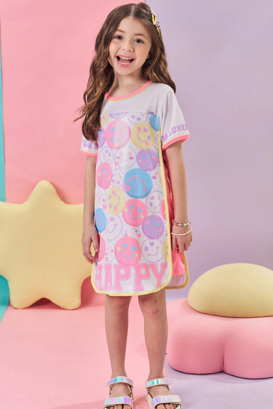 Kukiê Vestido Lentejuelas Happy Face