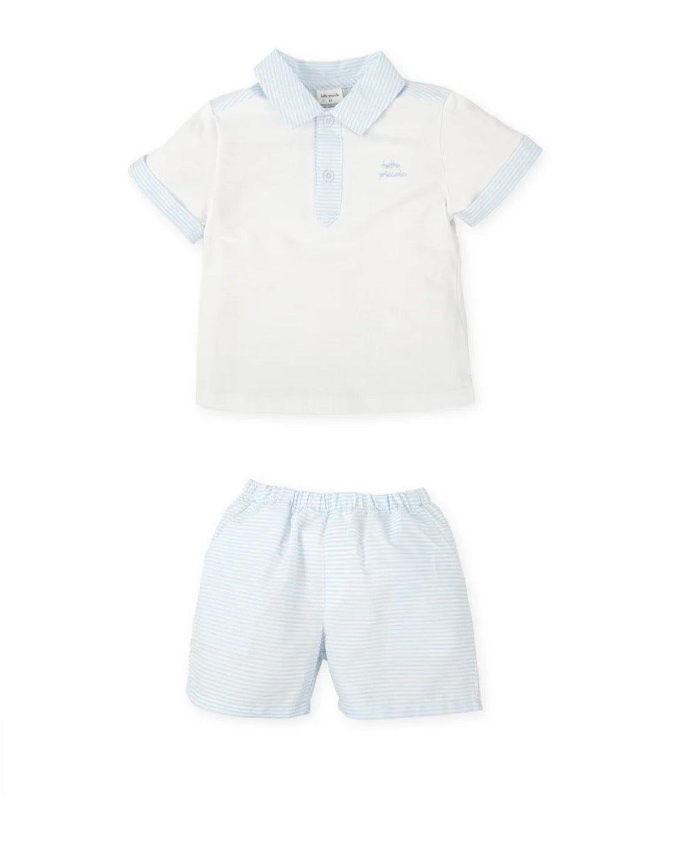 Tutto Piccolo Conjunto Polo Y Bermuda Azul