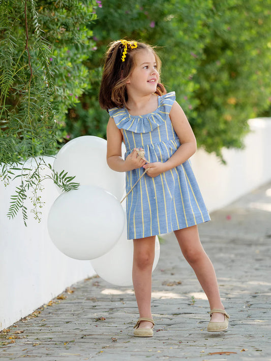 Cocote Baby & Kids Vestido Rayas Azul y Verde