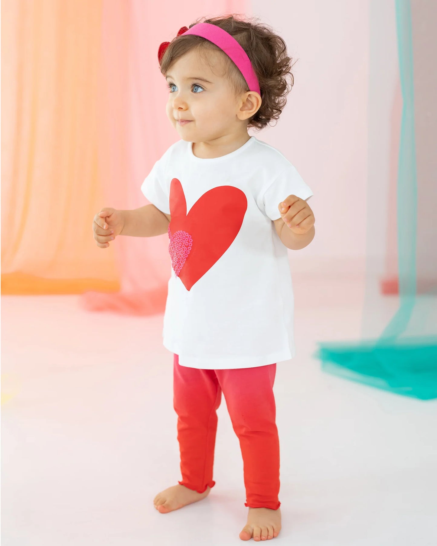 Agatha Ruiz De La Prada Baby Conjunto Niña Corazón Rojo