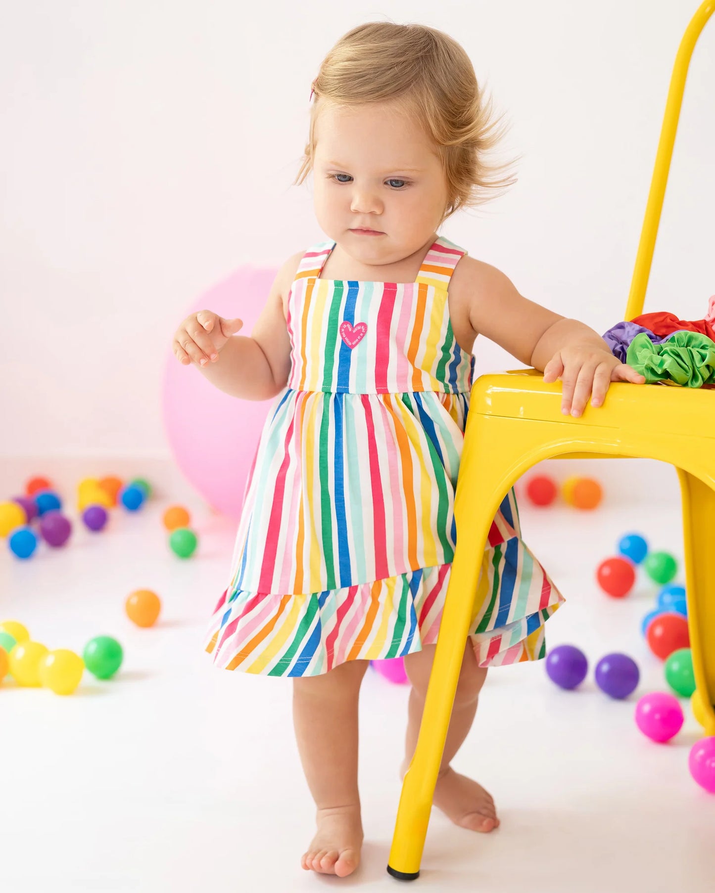 AGATHA RUIZ DE LA PRADA BABY VESTIDO TIRANTES RAYAS MULTICOLOR NIÑA
