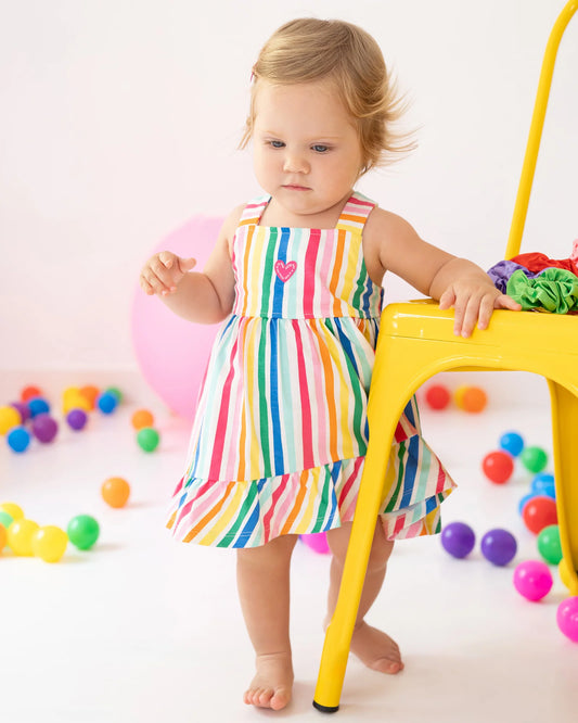 AGATHA RUIZ DE LA PRADA BABY VESTIDO TIRANTES RAYAS MULTICOLOR NIÑA