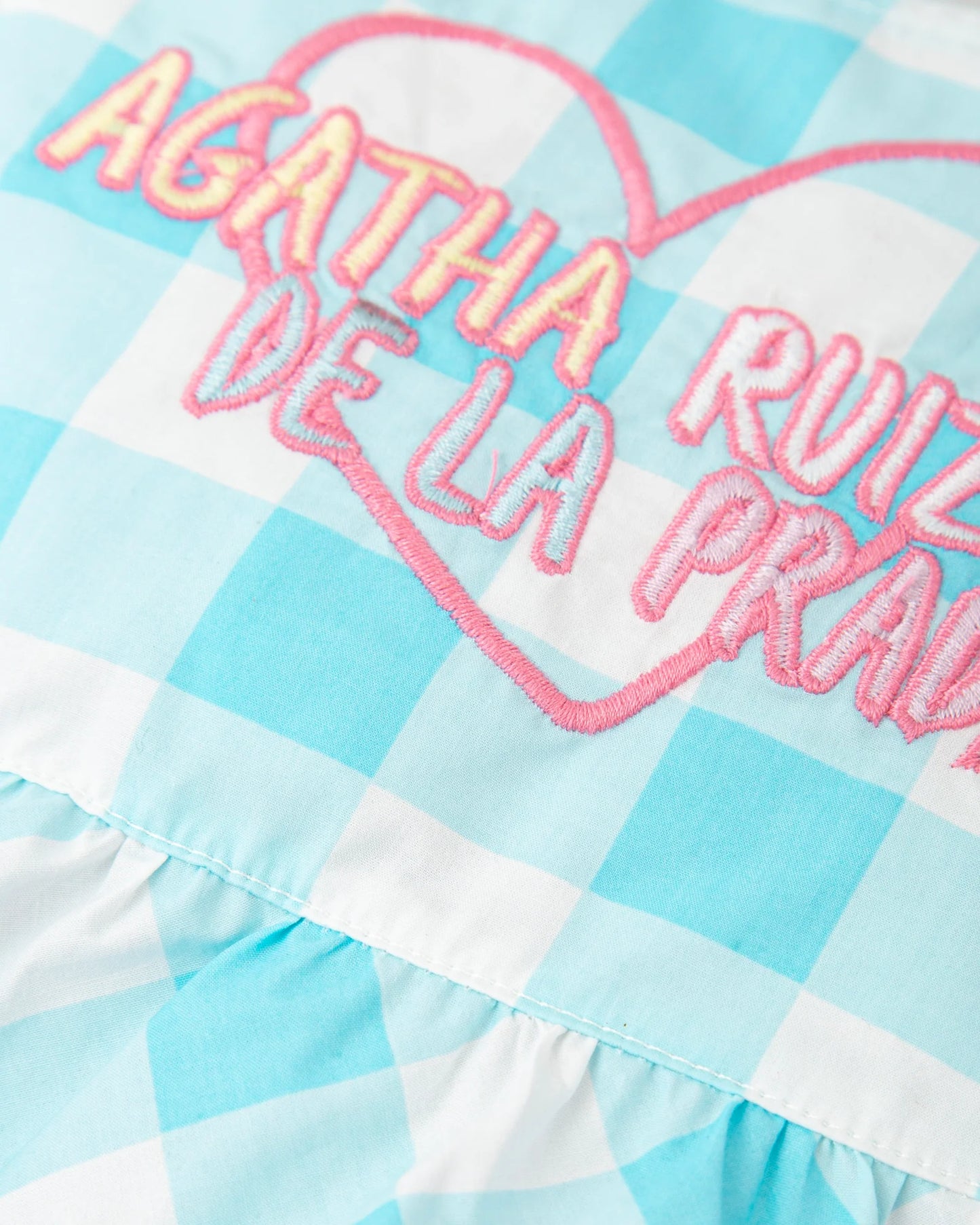 AGATHA RUIZ DE LA PRADA BABY VESTIDO CUADROS ROSA Y TURQUESA NIÑA