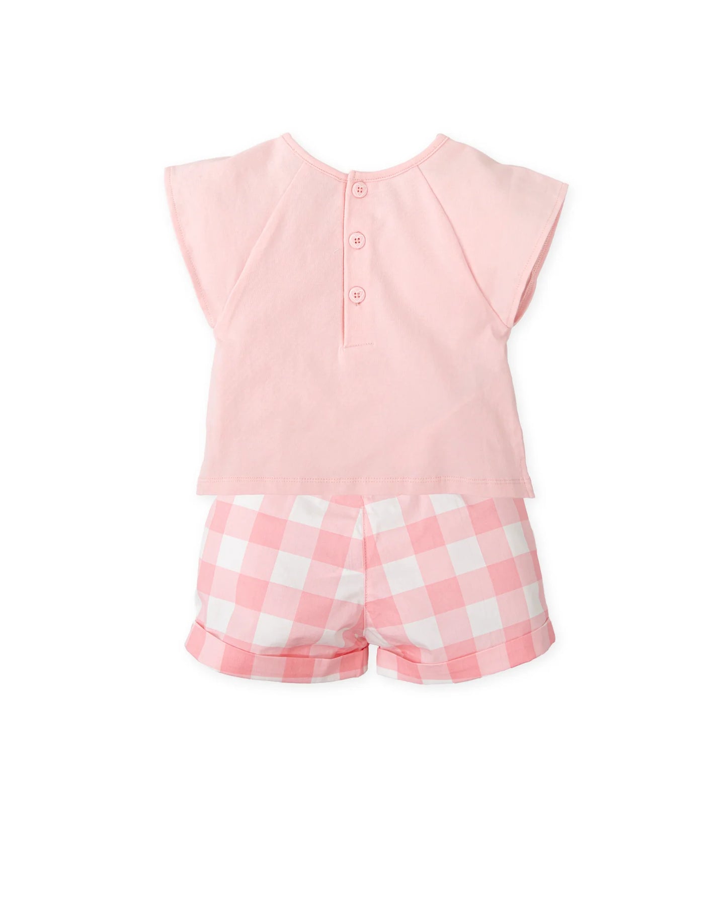 AGATHA RUIZ DE LA PRADA BABY CAMISETA Y PANTALON SHORT CORAZÓN ROSA NIÑA