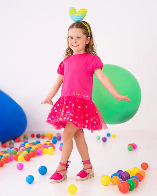 AGATHA RUIZ DE LA PRADA BABY VESTIDO FUCSIA CONFETI NIÑA