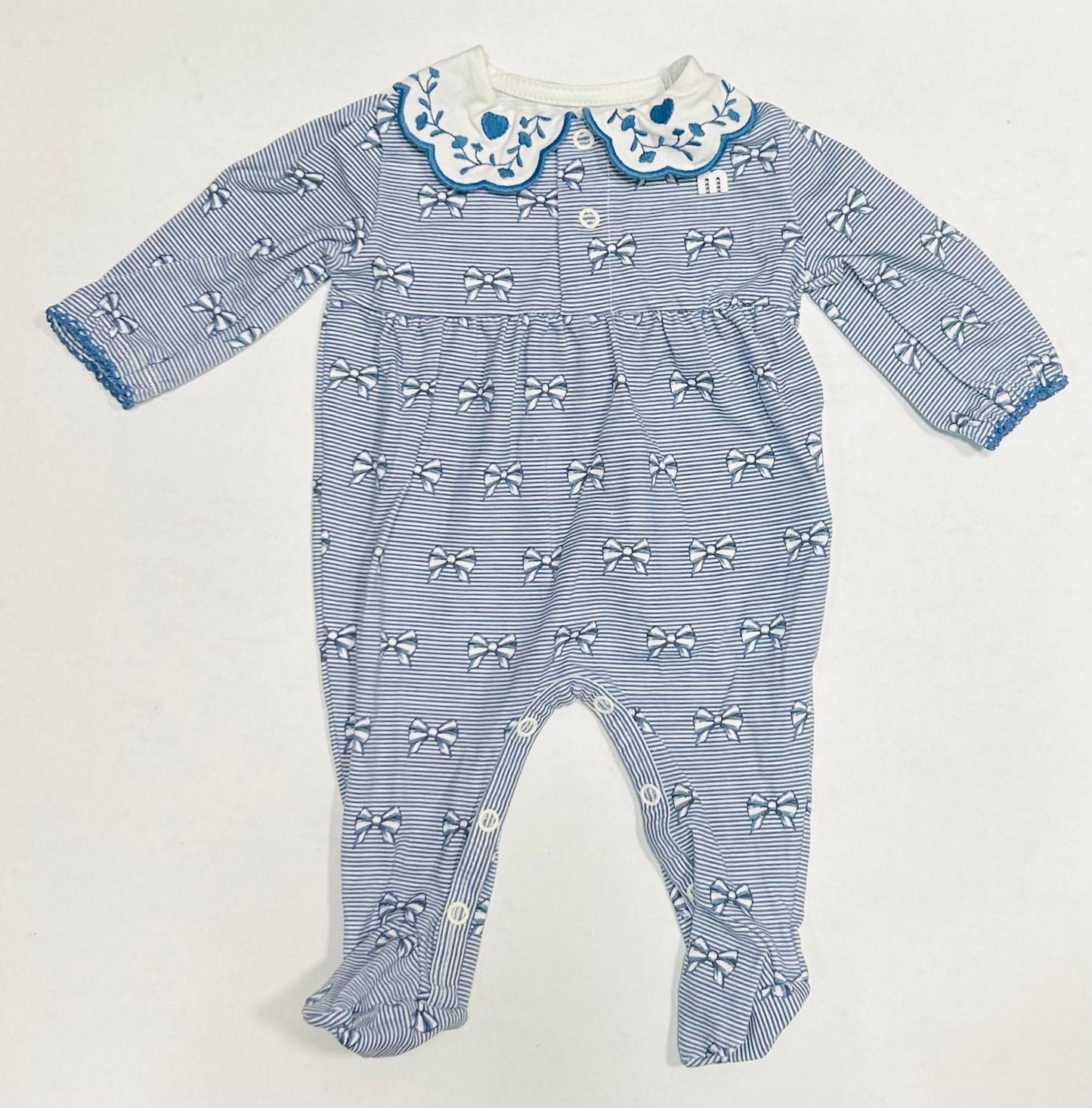 Milon Overall Cuello Bordado Azul