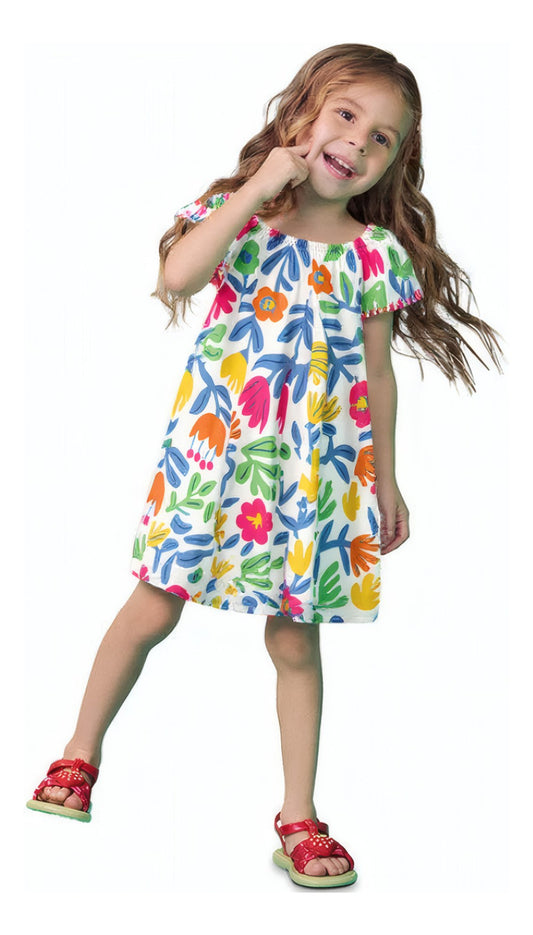 Nanai Vestido Niña Estampado Floral