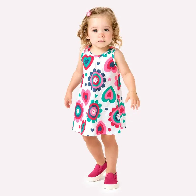 KYLY Vestido Infantil Niña Estampado Flores