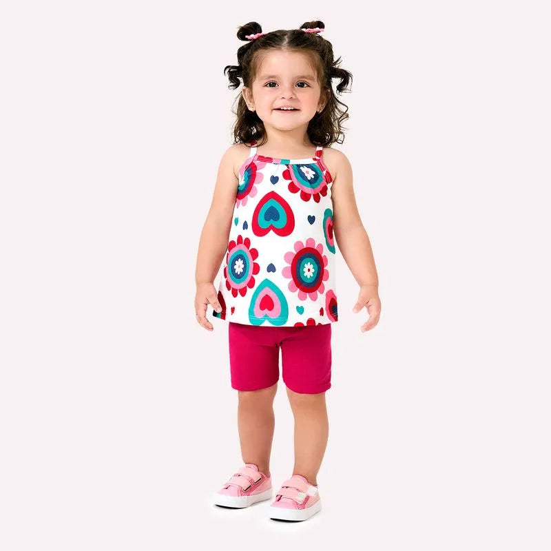 KYLY Conjunto Infantil Niña Estampado Flores