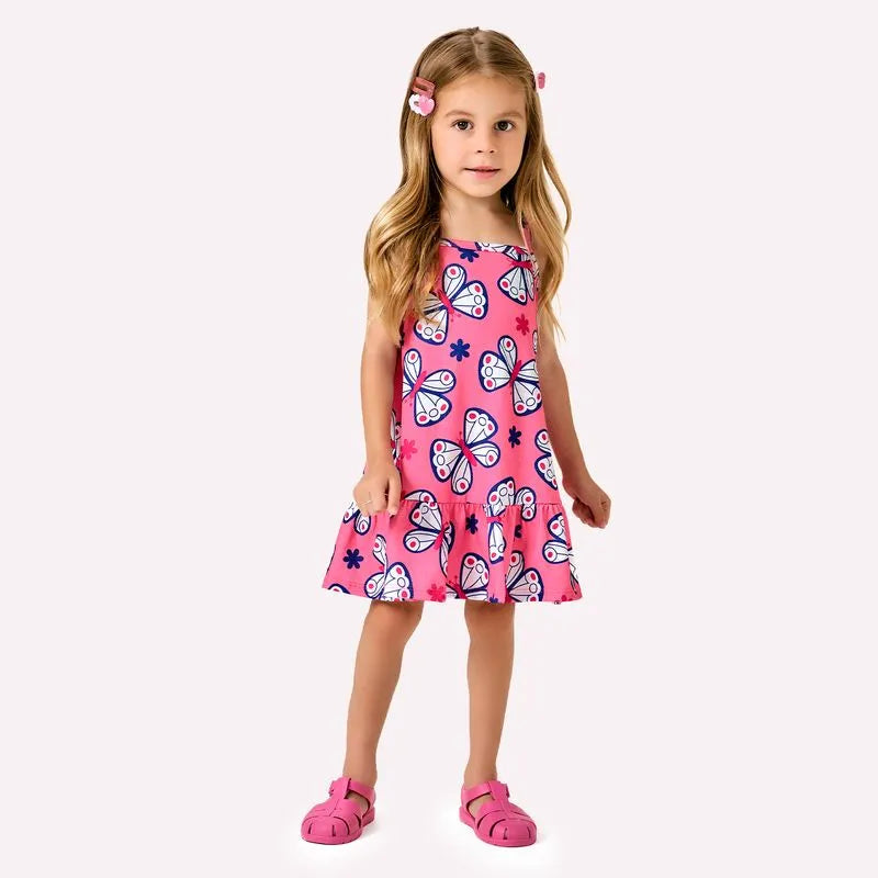 Kyly Vestido Infantil Niña Estampado Mariposas