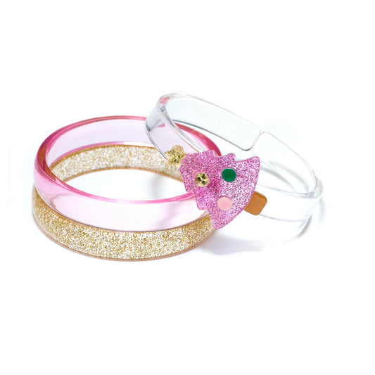 Lilies & Roses Christmas Tree Pink Bangles