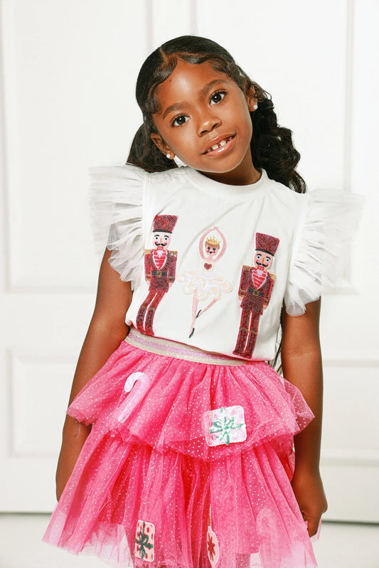 TWD NUTCRACKER AND BALLERINA PATCHED TOP