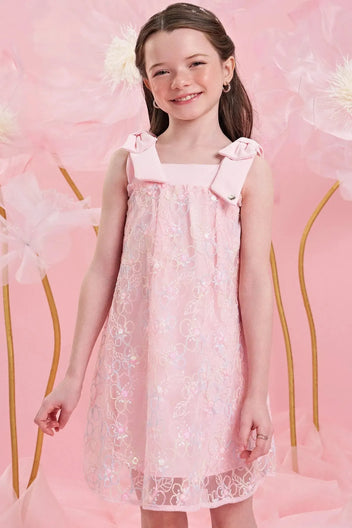Infanti Vestido Tul Bordado Flores Niña