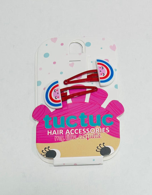 TucTuc 2 Pin Hair Set Red