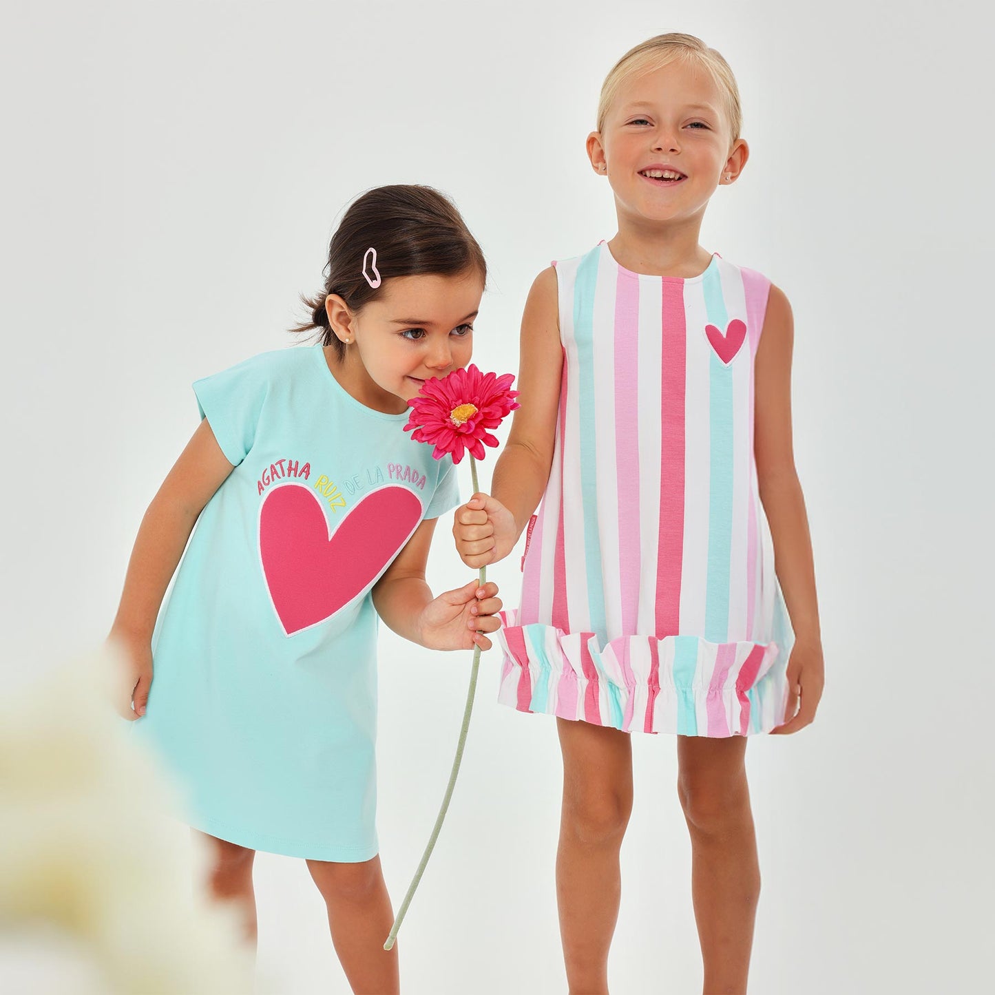 Agatha Ruiz De La Prada Vestido Niña sin Mangas Rayas