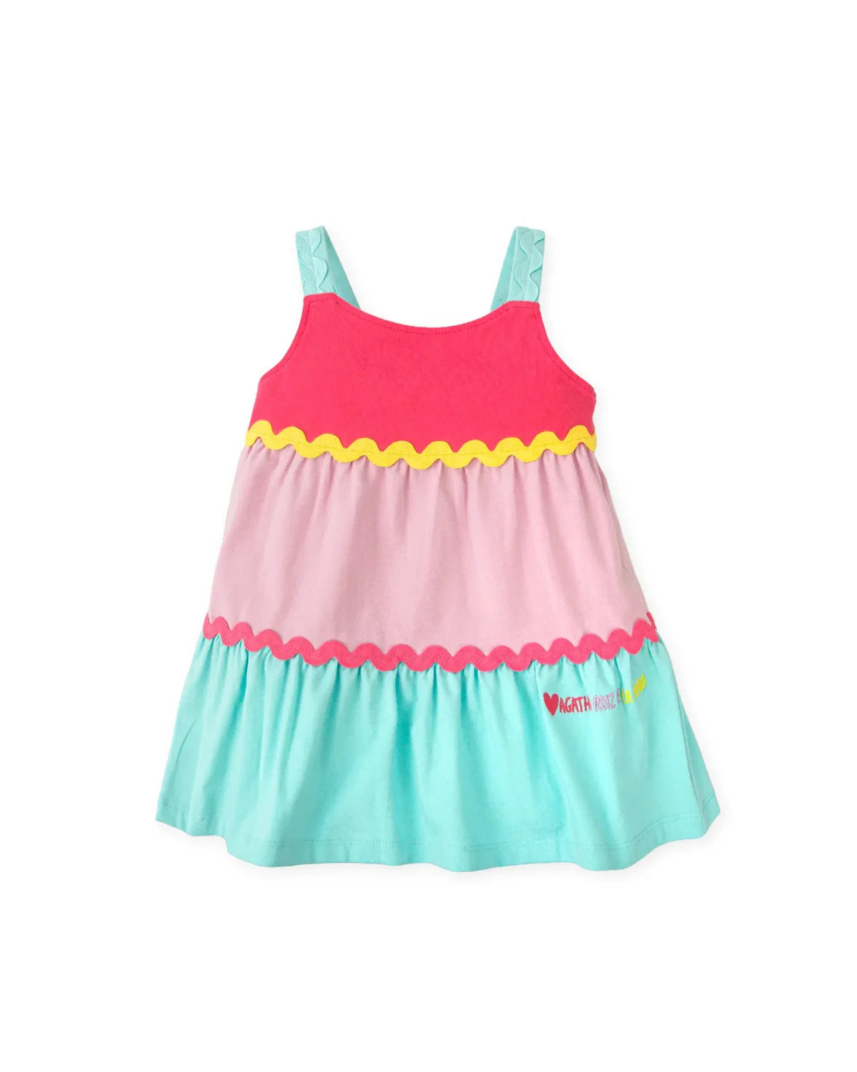 Agatha Ruiz De La Prada Vestido Niña Tirante Rayas Horizontales