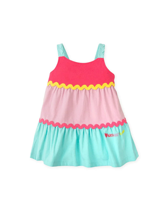 Agatha Ruiz De La Prada Vestido Niña Tirante Rayas Horizontales