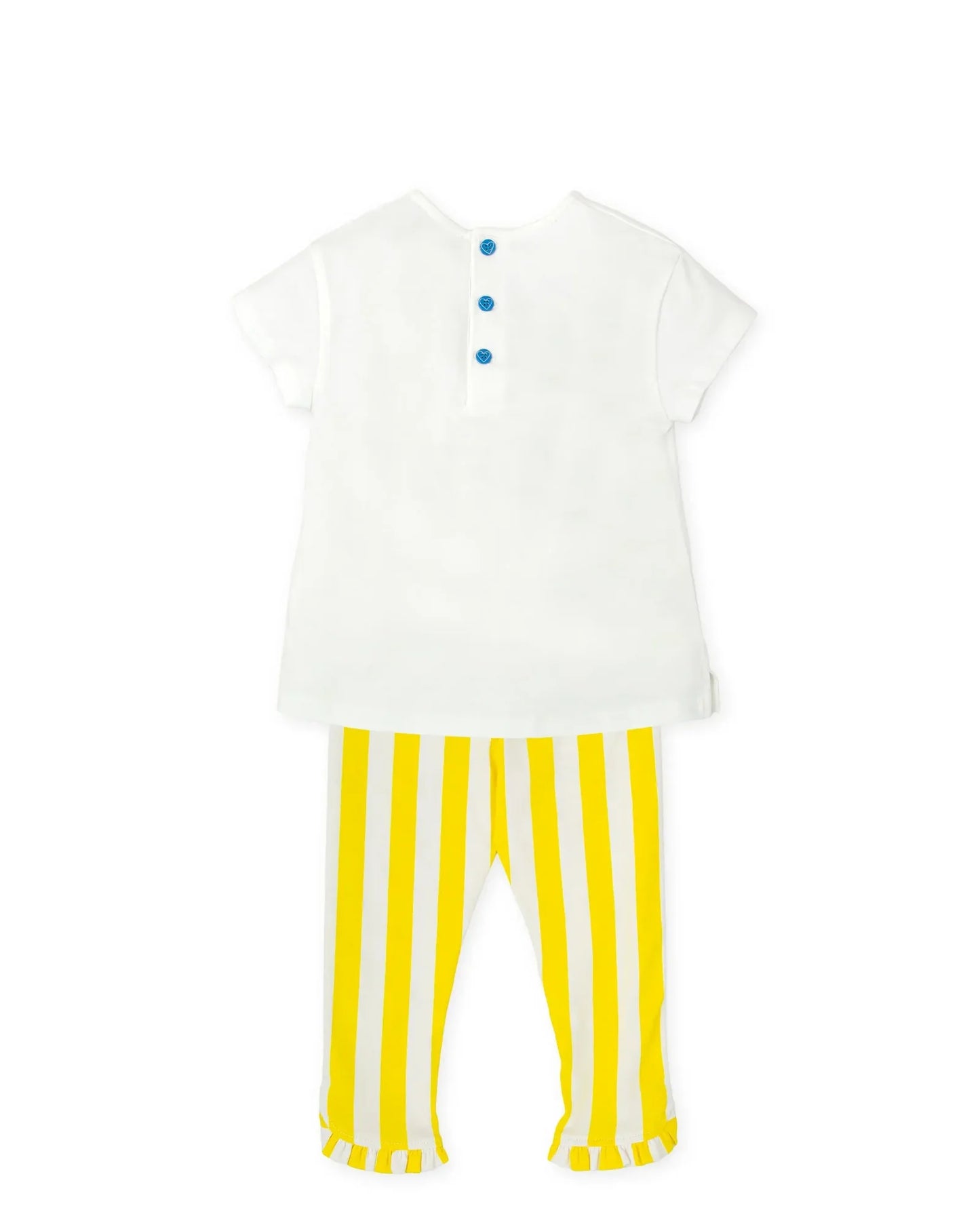 Agatha Ruiz De La Prada Conjunto Camiseta + Legging Rayas Amarillas