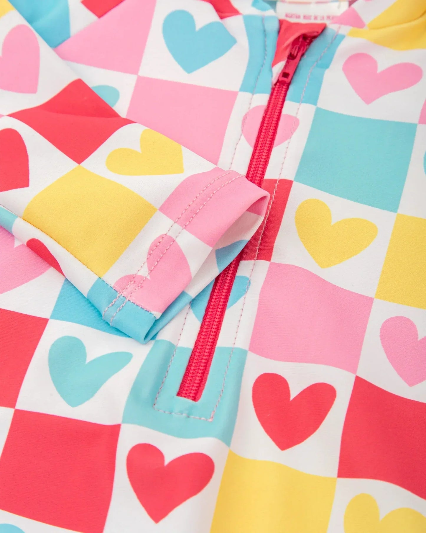 Agatha Ruiz De La Prada BAÑADOR LYCRA CORAZONES MANGA LARGA