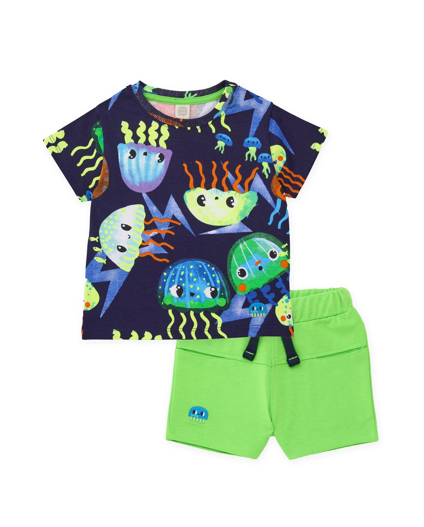 Tuc Tuc Conjunto de niño de punto con estampado de medusas