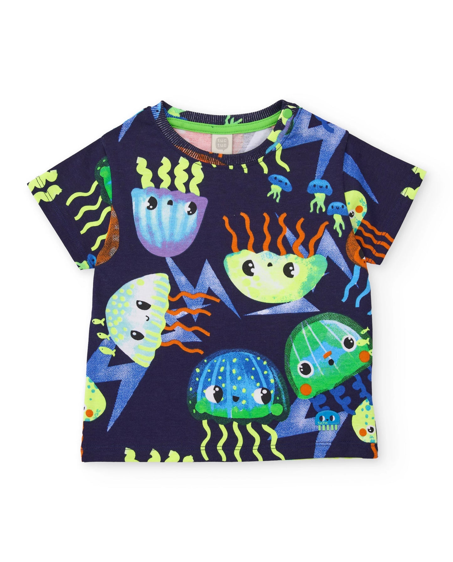 Tuc Tuc Conjunto de niño de punto con estampado de medusas