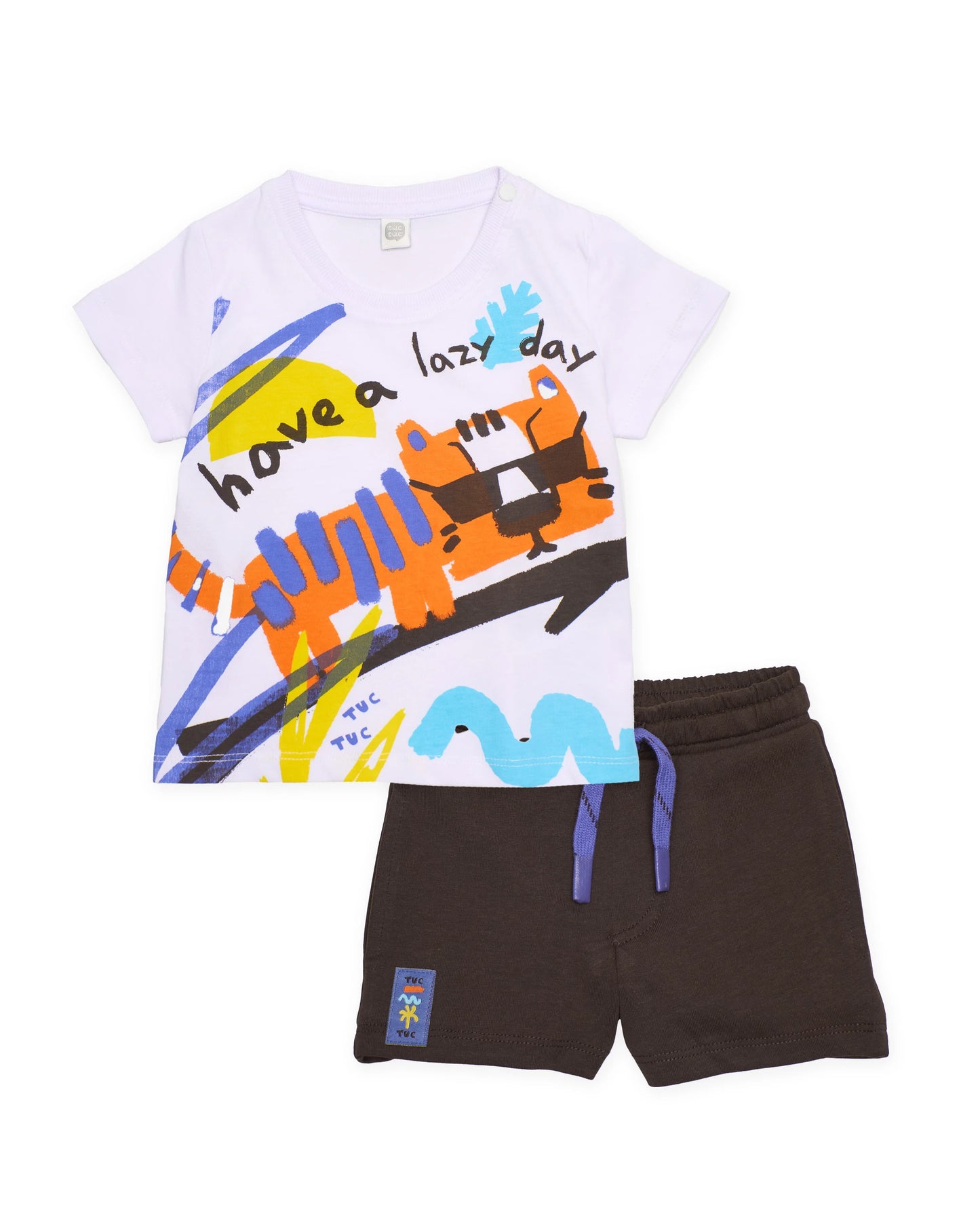 TucTuc Conjunto de niño de punto y gráfico de tigre