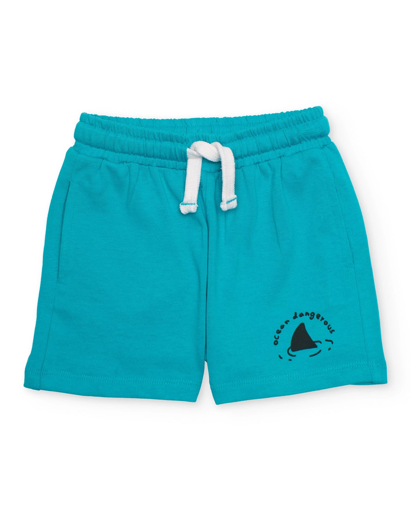 TucTuc Conjunto Camiseta y Bermudas de niño de punto y estampado de tiburones