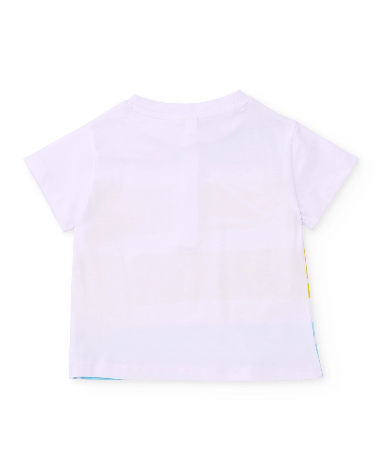 TucTuc conjunto Camiseta de niño de punto con franjas horizontales Bermuda de planay bolsillos frontales