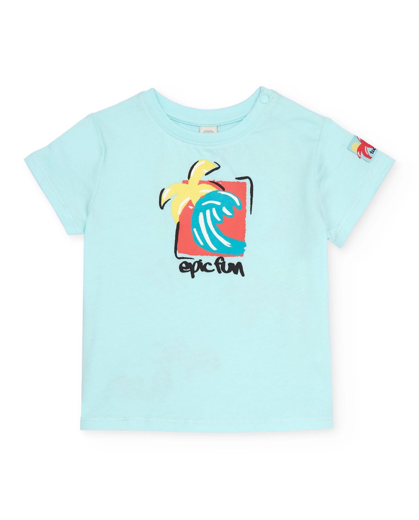 TucTuc Camiseta de niño de punto y Bañador de niño de plana estampado tablas de surf