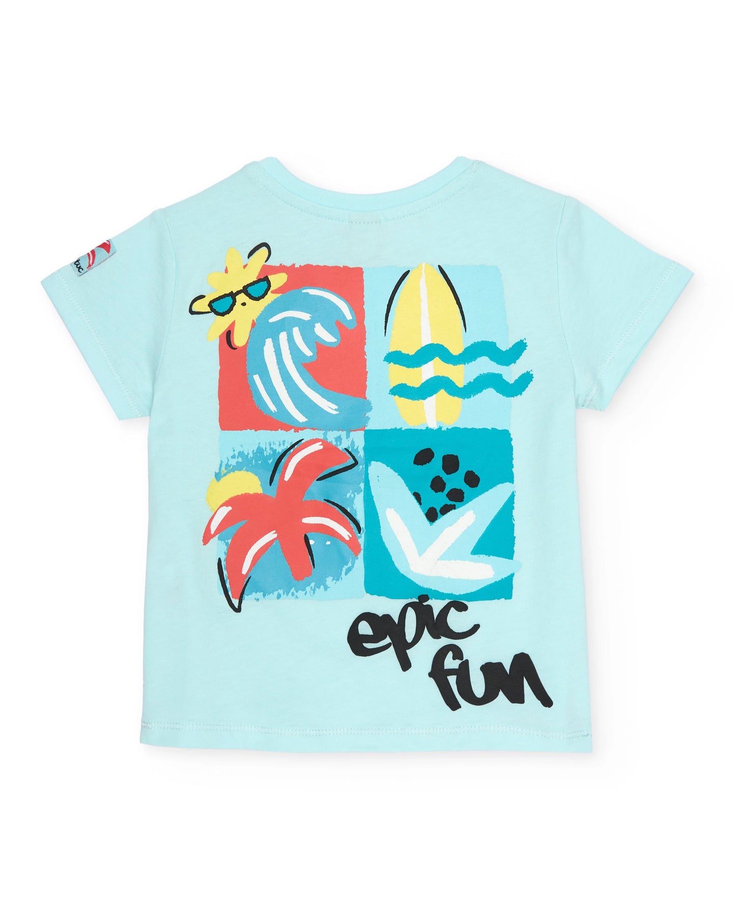 TucTuc Camiseta de niño de punto y Bañador de niño de plana estampado tablas de surf