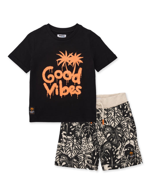 TucTuc NK Conjunto de niño de punto con efecto pintura