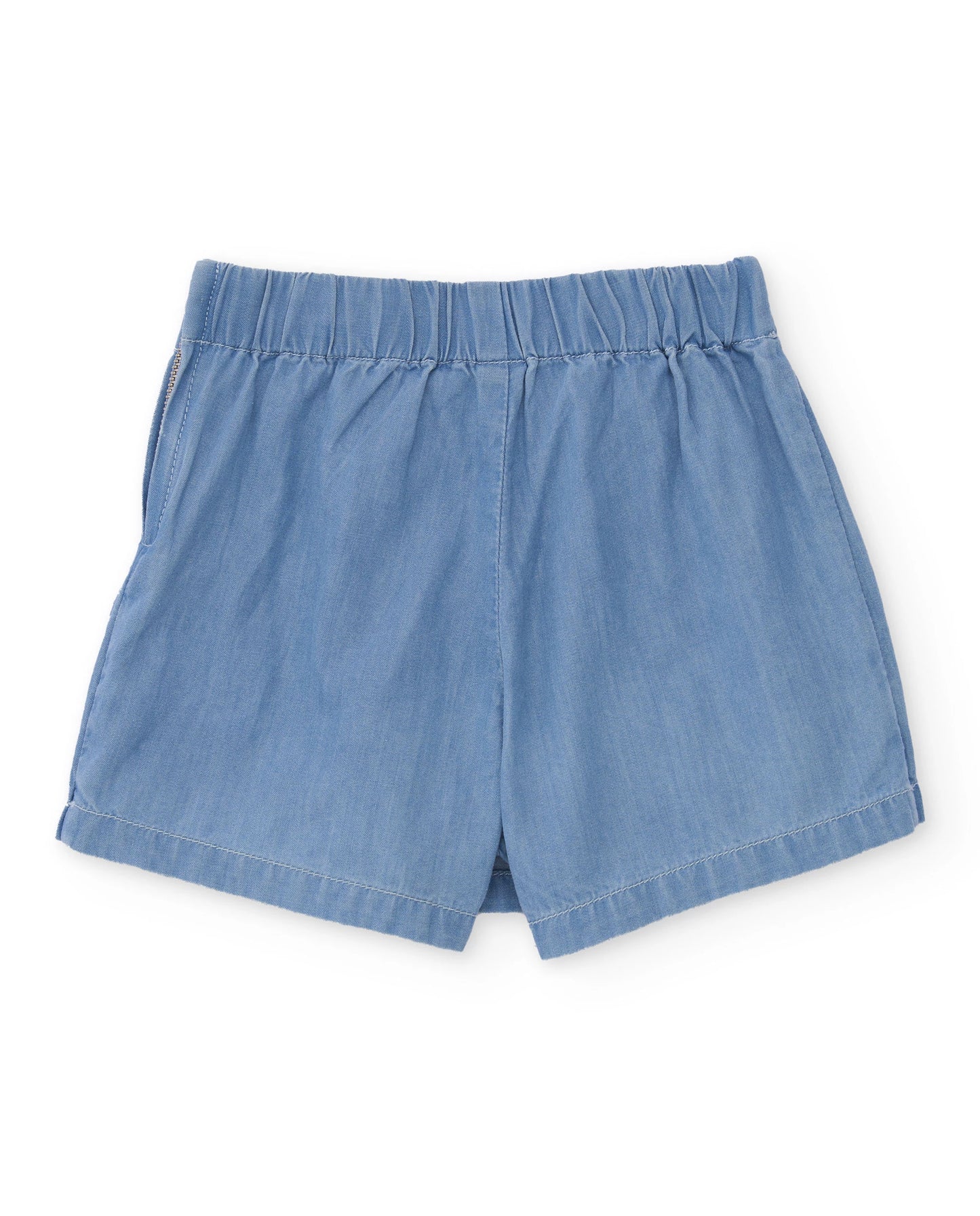 TucTuc Conjunto Camiseta de niña de punto con pez frontal Falda pantalón de niña de plana y denim ligero