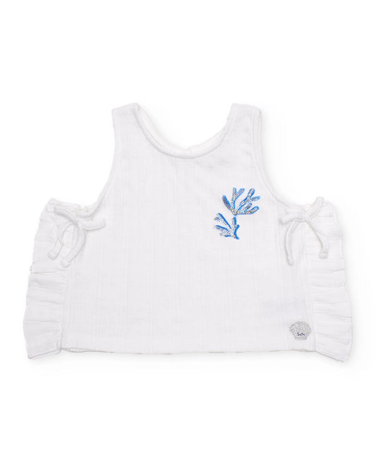 TucTuc Conjunto Niña Falda plana con doble volante