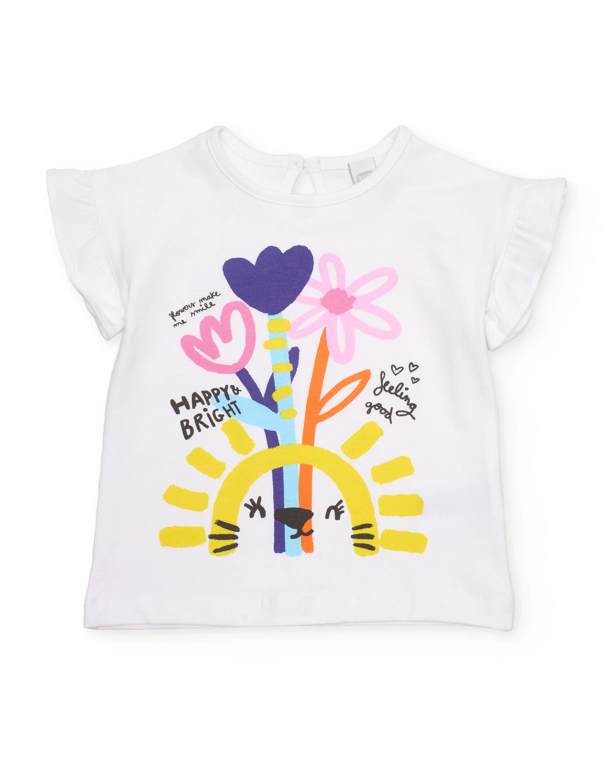 TucTuc Conjunto de niña de punto con gráfico floral