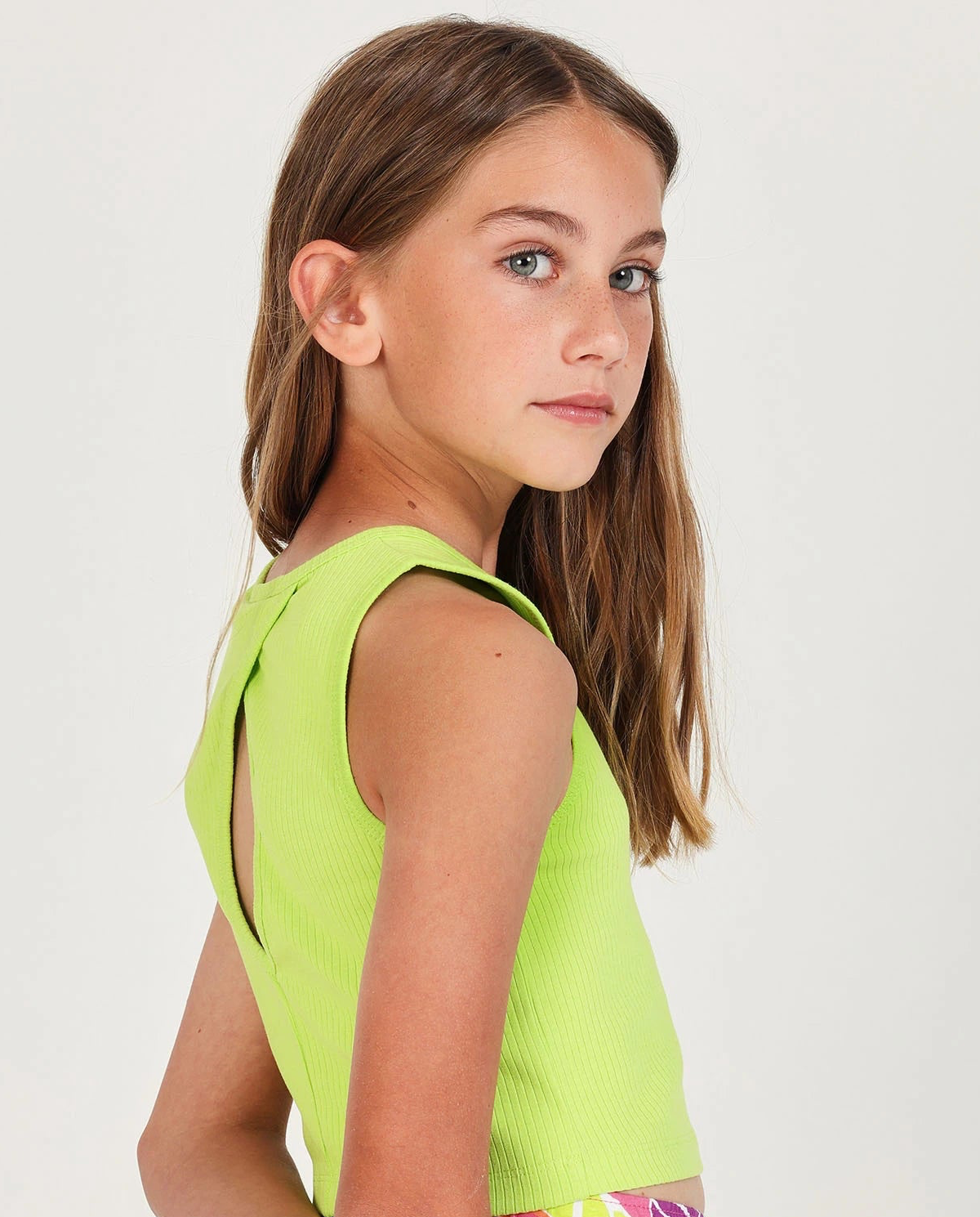 TucTuc NK Conjunto Top de niña de punto con tejido elástico