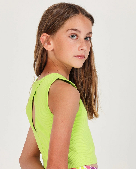 TucTuc NK Conjunto Top de niña de punto con tejido elástico