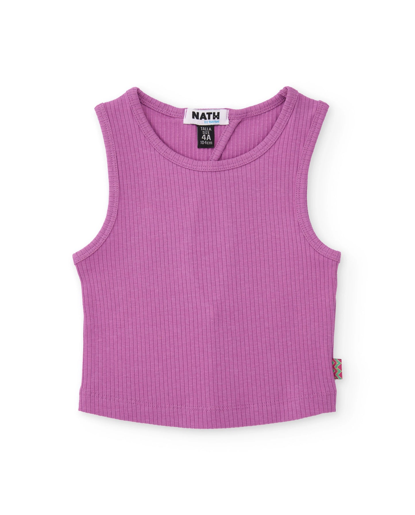 TucTuc NK Top de niña de punto con tejido canalé Pantalones plana con pernera ancha