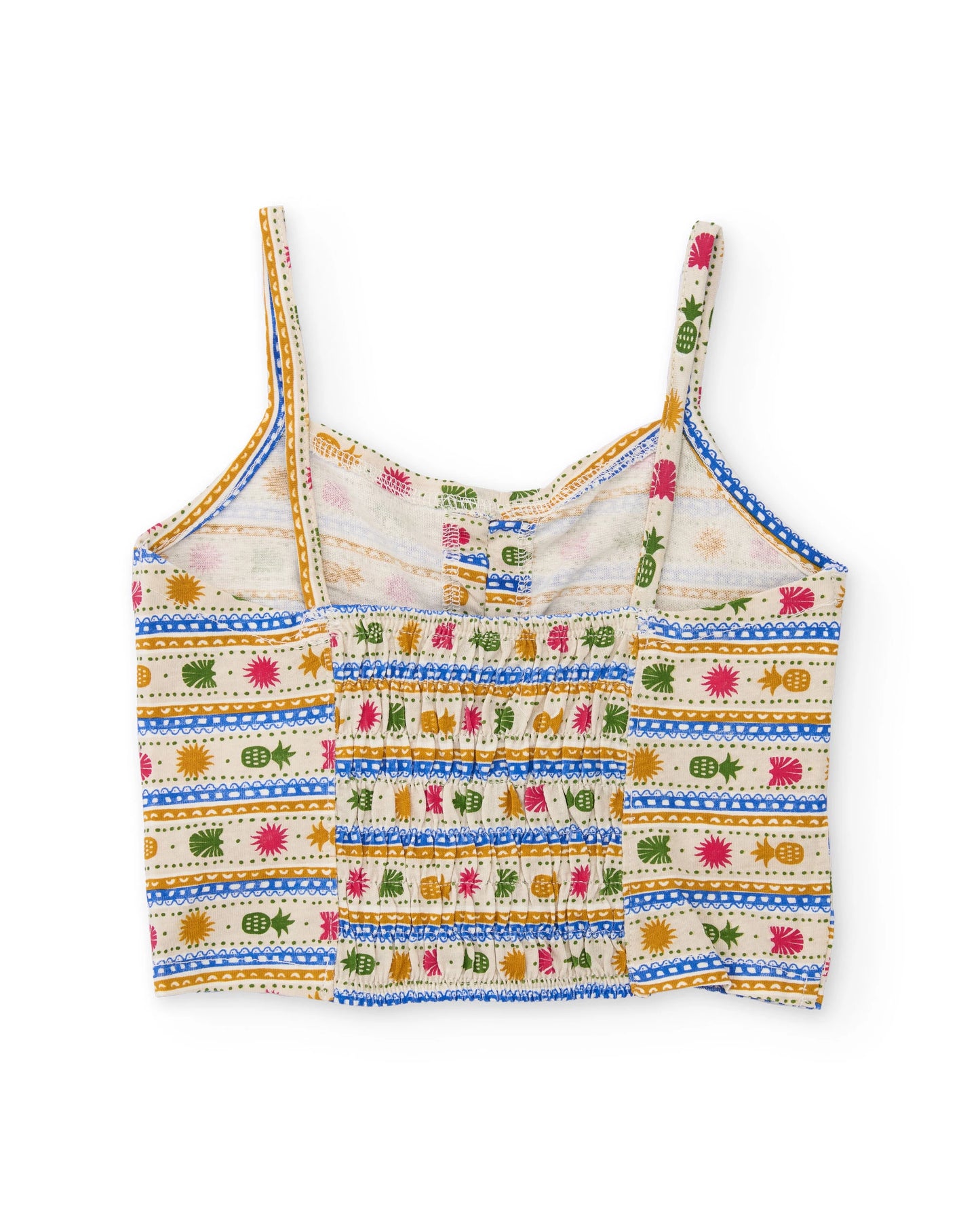 TucTuc NK Conjunto Niña Top de punto con fruncido central Pantalones de plana y tejido denim