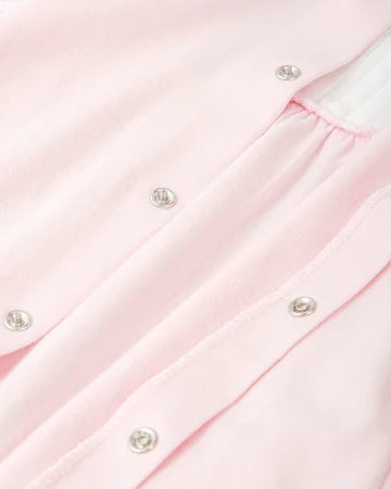 Tutto Piccolo PELELE LARGO PIQUÉ RAYAS ROSA