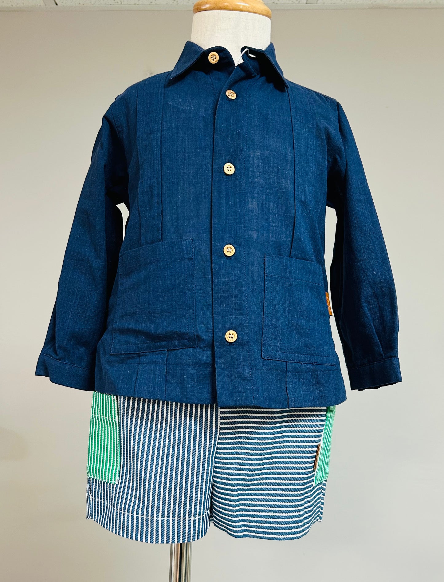 Cocote Baby & Kids Conjunto Camisa Cubana Y Pantalones Corto Rayas