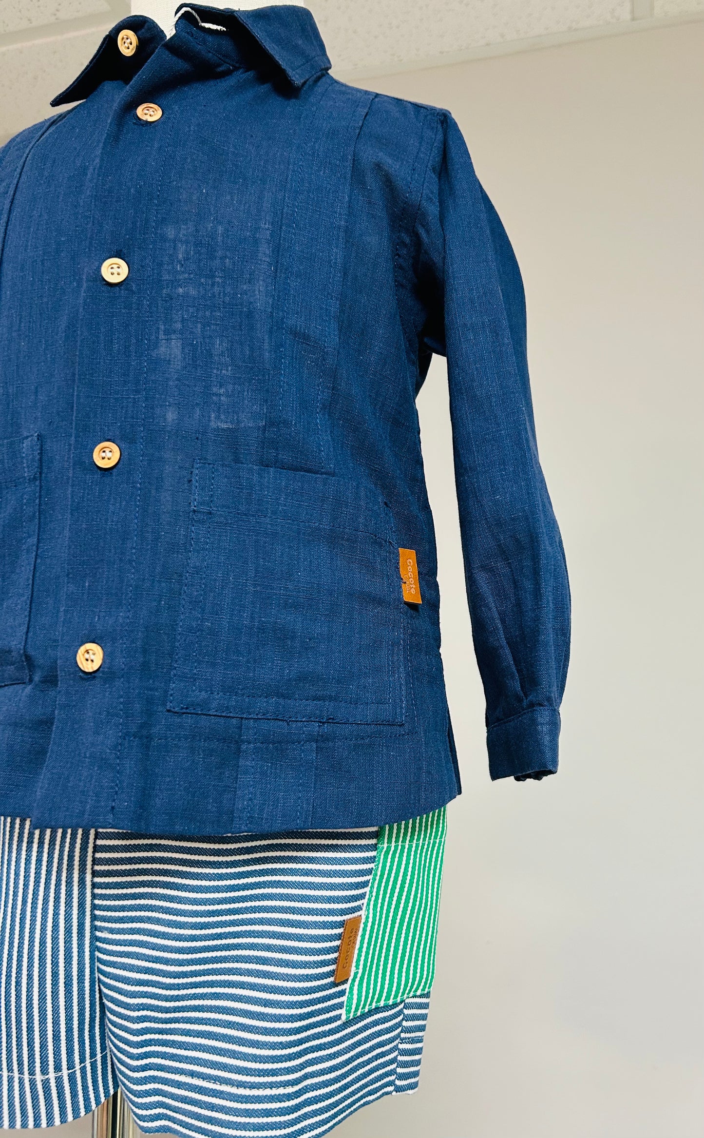 Cocote Baby & Kids Conjunto Camisa Cubana Y Pantalones Corto Rayas