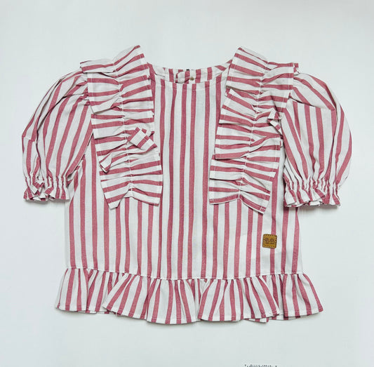 José Varón Blusa Rayas Rosa