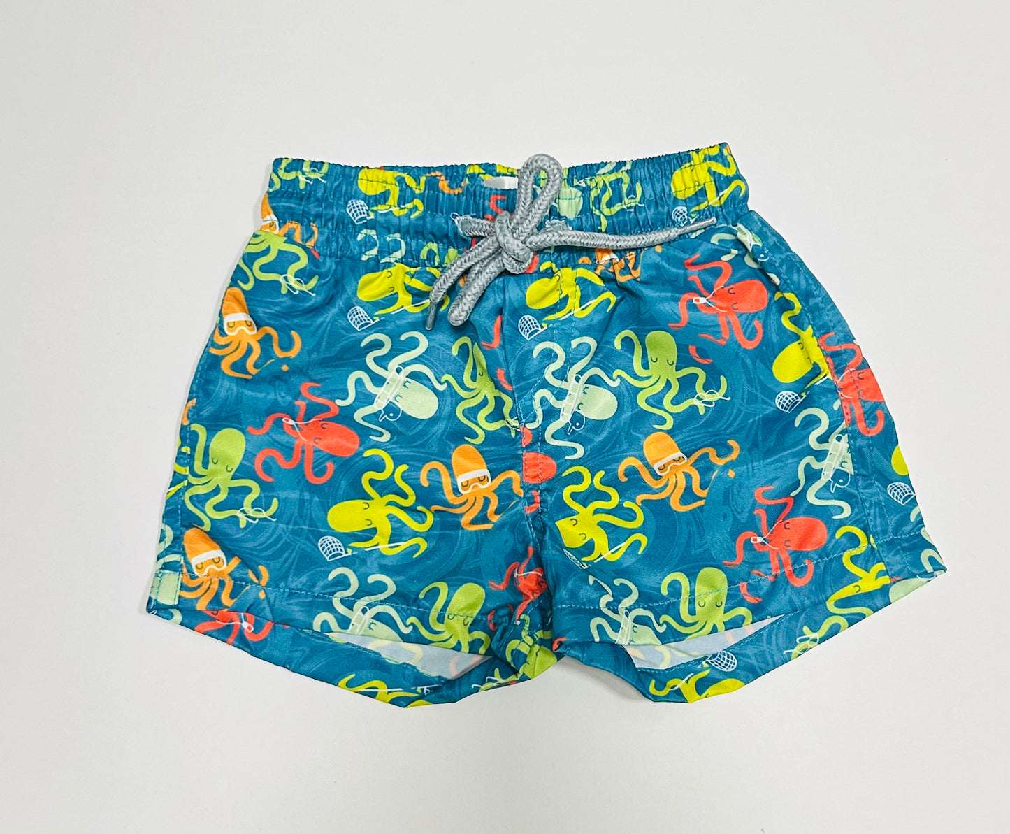 Amor Canelo Swimwear Conjunto Rashguard Y Bañador Pulpo Amarillo Neón