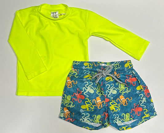 Amor Canelo Swimwear Conjunto Rashguard Y Bañador Pulpo