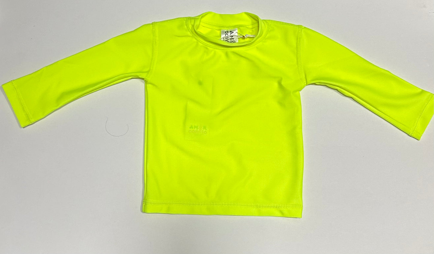 Amor Canelo Swimwear Conjunto Rashguard Y Bañador Pulpo Amarillo Neón