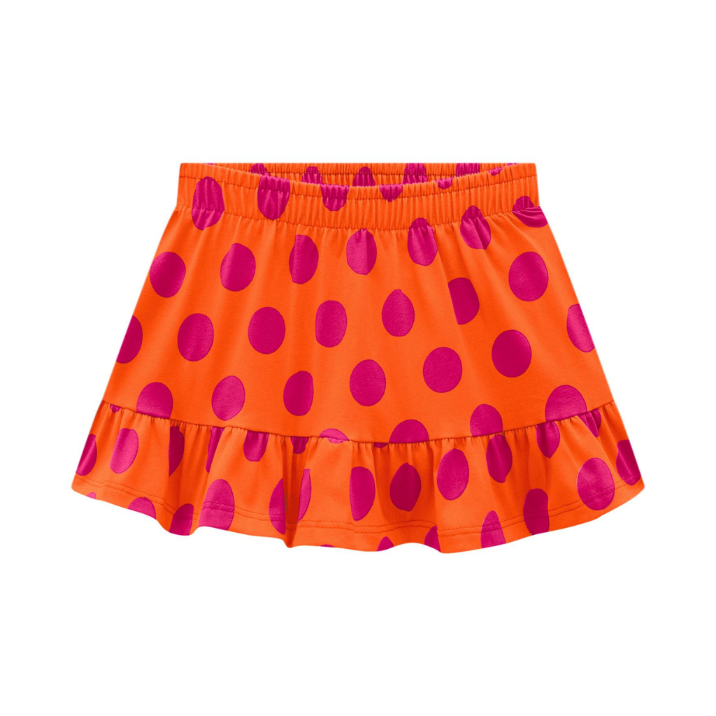 Kyly Best Sugar Pear and Love  T-Shirt and Polka-dot Lined Skirt