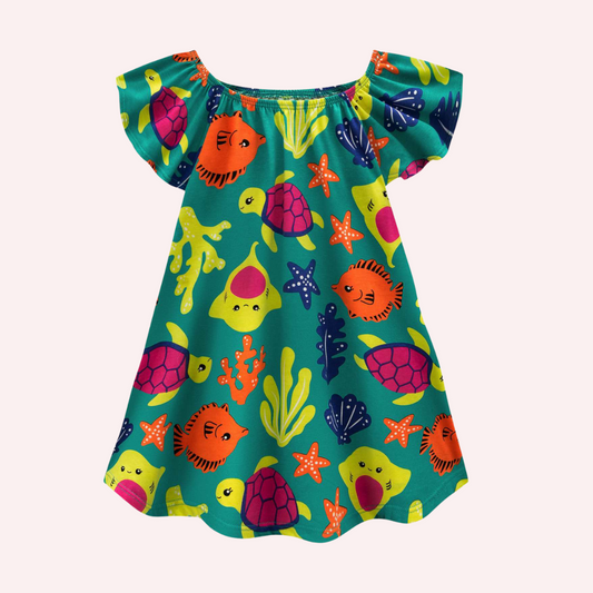 Kyly Green Sea Creatures Dress