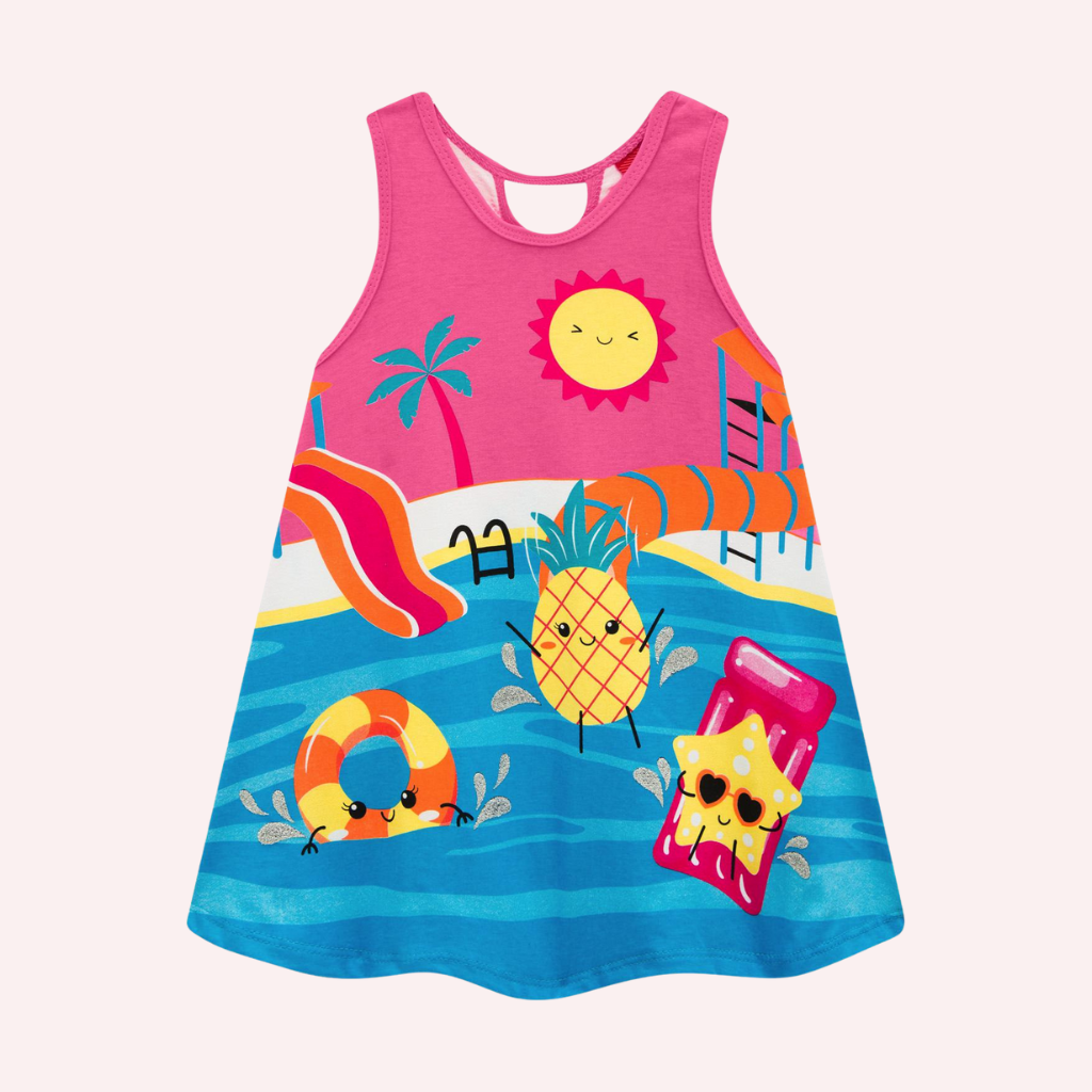 Kyly Pineapple Pool Party Dress